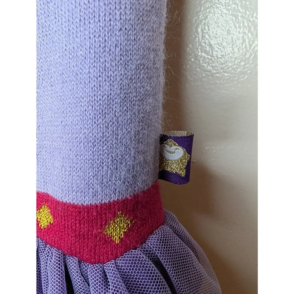 Disney Wish Asha Character Dress Purple Tulle Embroidered Girls Size 4T - Picture 2 of 9